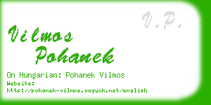 vilmos pohanek business card